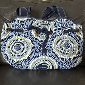 Vera Bradley Canvas Tote with Drawstring Limited Edition Print Starry Night